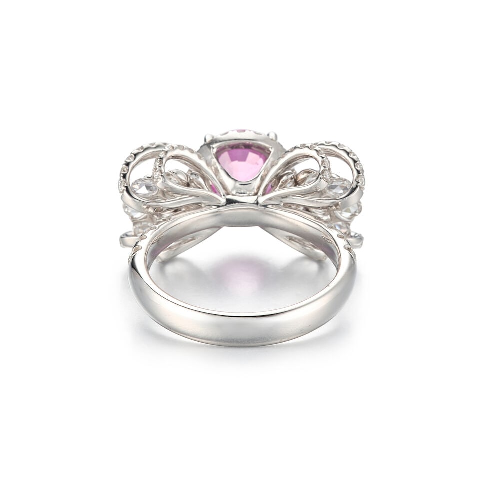 COLOURED SAPPHIRE AND DIAMOND RING - 3