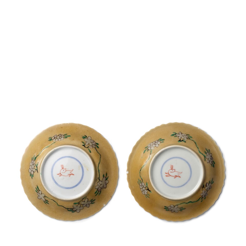 A PAIR OF FAMILLE-VERTE 'LOTUS AND EGRET' SAUCER DISHES Kangxi period (2) - 2