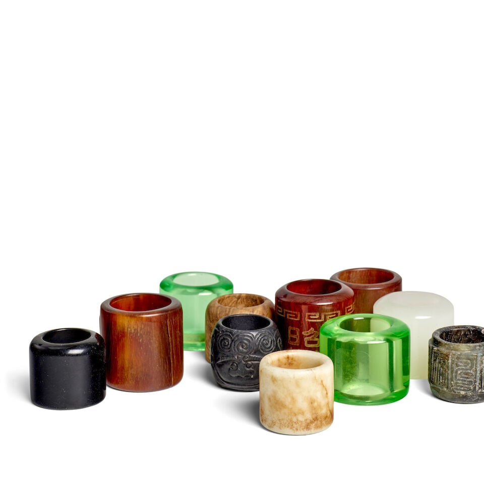 A GROUP OF ELEVEN ARCHER'S RINGS 20th century (11) - 2