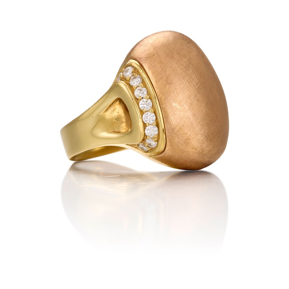 CHIMENTO: 18K BICOLOR GOLD AND DIAMOND RING - 2