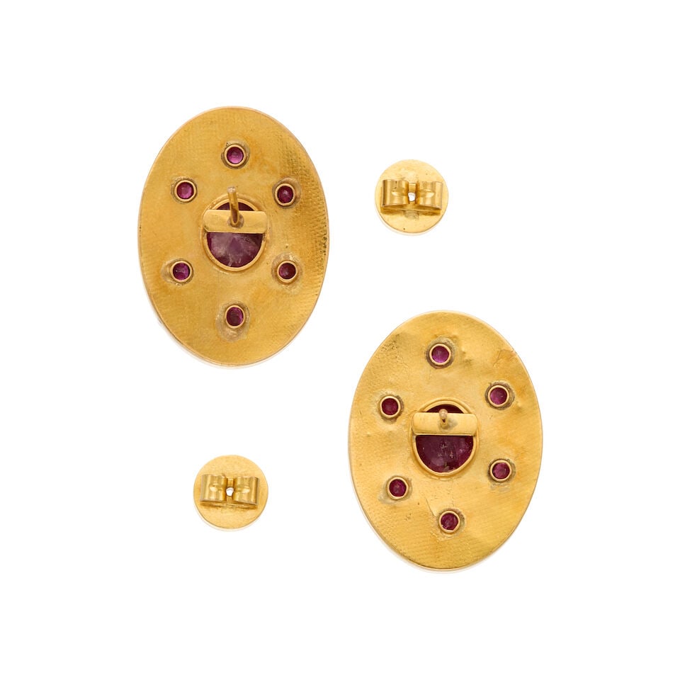 18K GOLD AND RUBY EARRINGS - 2