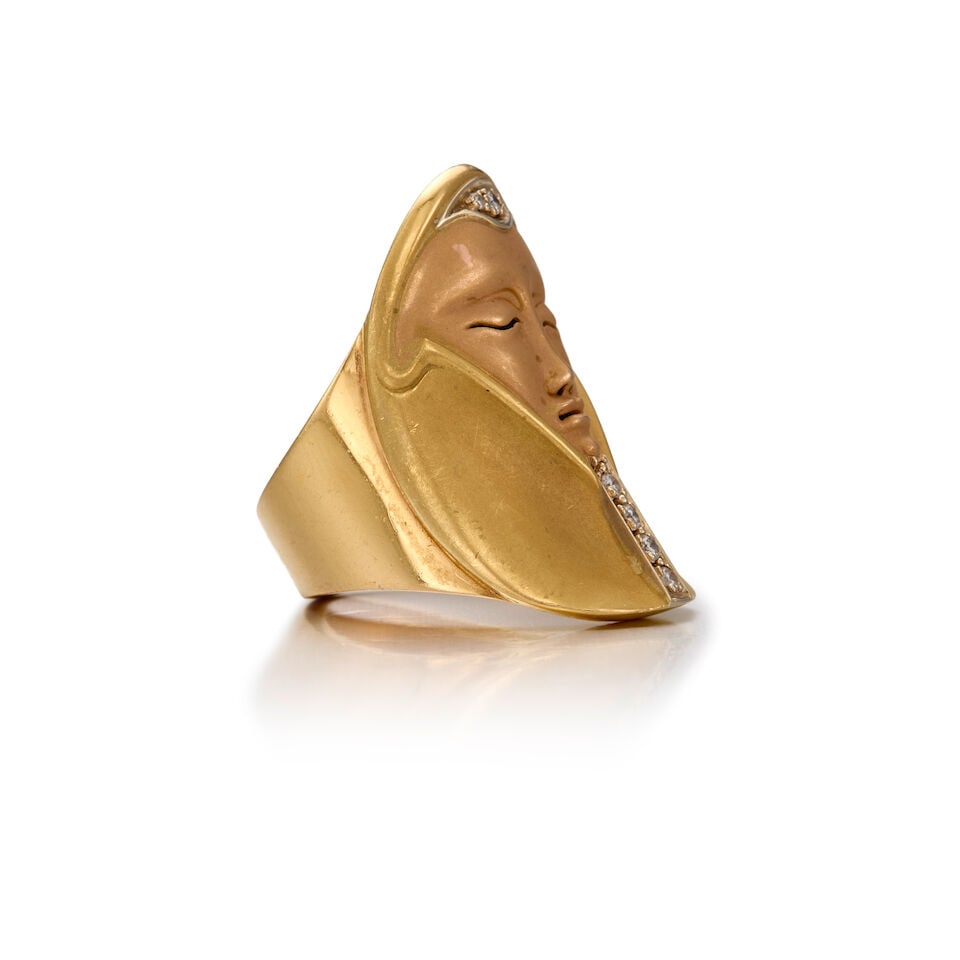 18K GOLD AND DIAMOND RING - 2