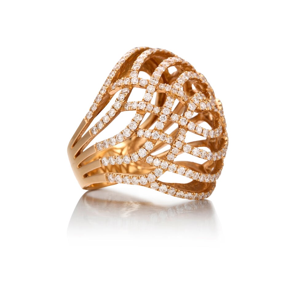 18K GOLD AND DIAMOND RING - 2