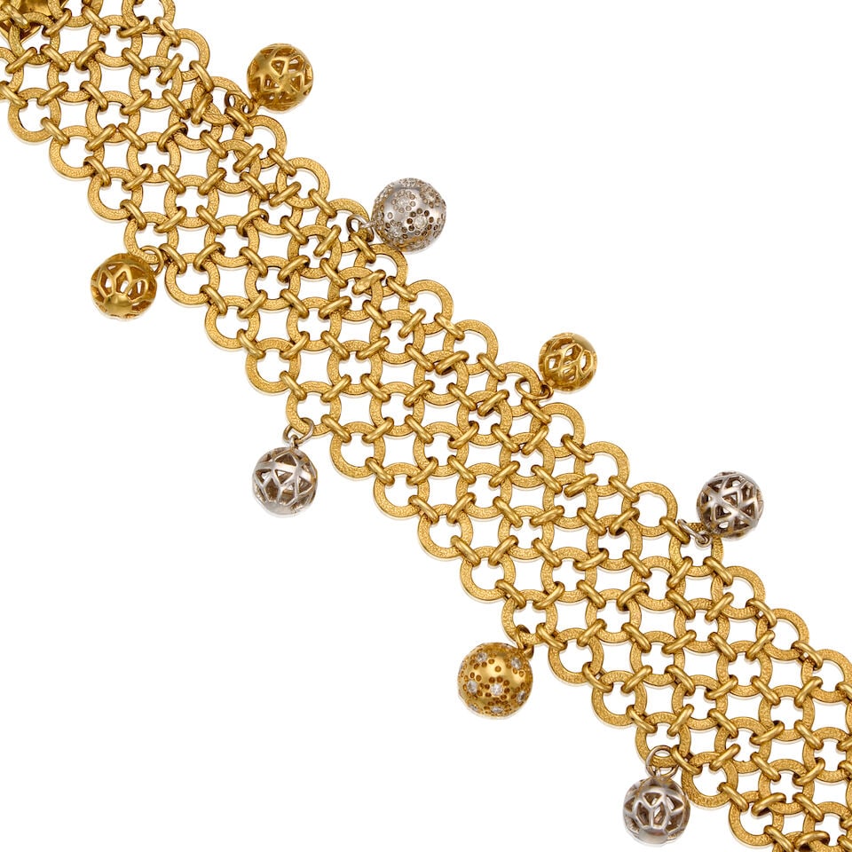 CHRISTIAN BONJA: BICOLORD 18K GOLD AND DIAMOND BRACELET - 2