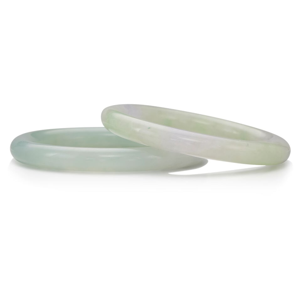 TWO JADE BANGLES - 2