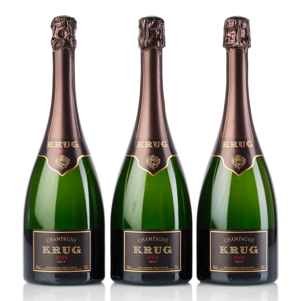 Krug, 2004 (3x 750ml): Krug, 2004 (3x 750ml) Region: Champagne For further information on this lot please visit Bonhams.com For further information about this lot please visit the lot listing