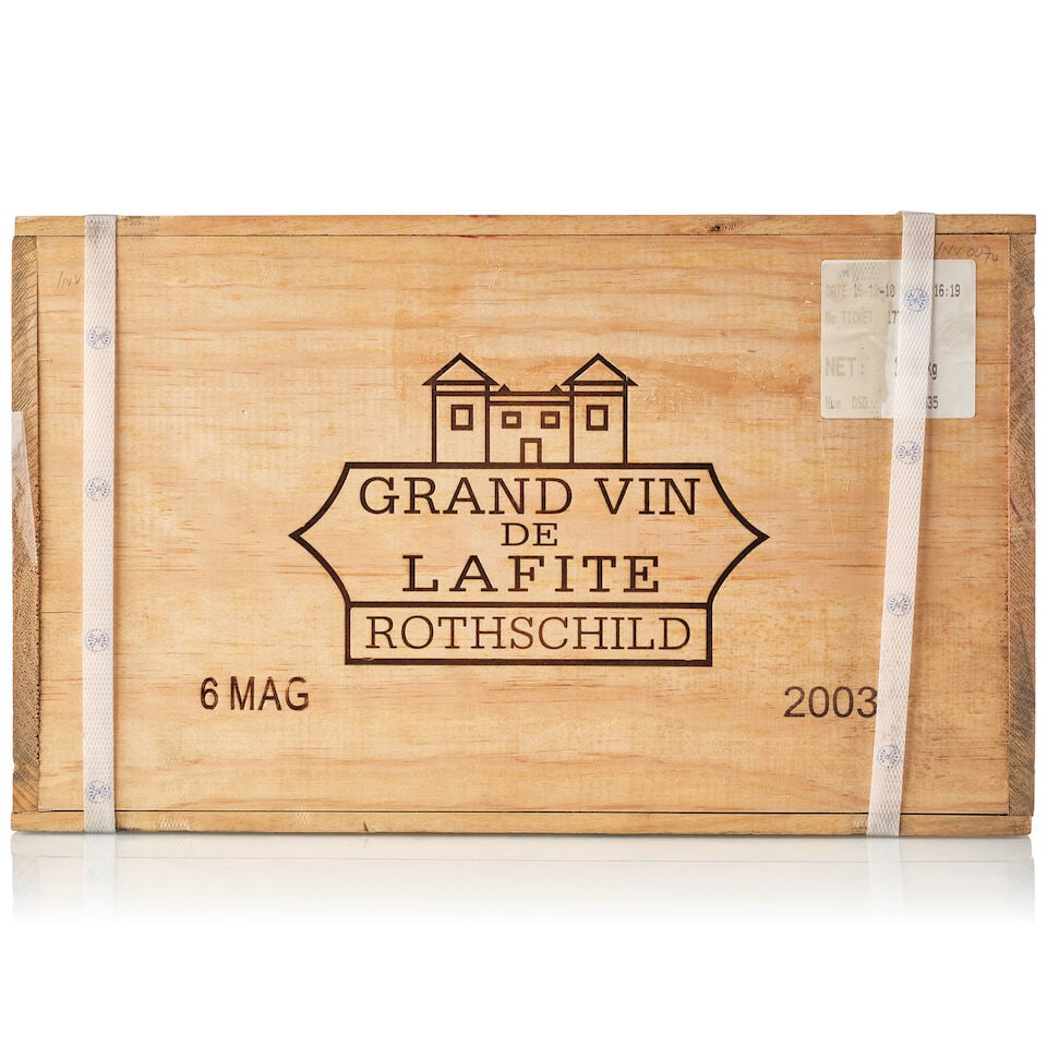 Château Lafite Rothschild, 2003 (6x Magnum): Château Lafite Rothschild, 2003 (6x Magnum) Region: Bordeaux Packaging: owc, banded For further information on this lot please visit Bonhams.com For further information about this lot please