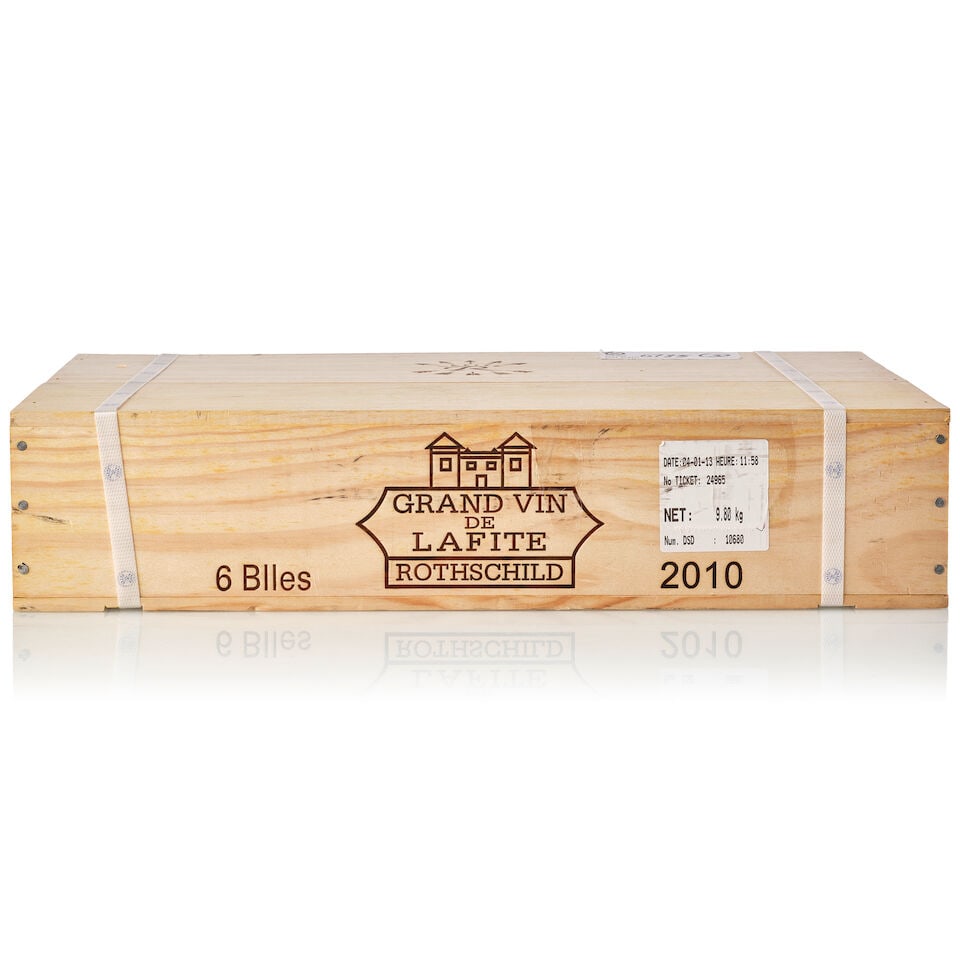 Château Lafite Rothschild, 2010 (6x 750ml): Château Lafite Rothschild, 2010 (6x 750ml) Region: Bordeaux Packaging: owc, banded For further information on this lot please visit Bonhams.com For further information about this lot please