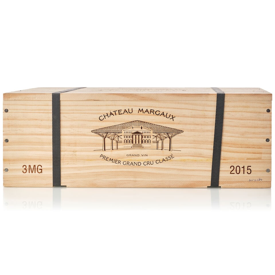 Château Margaux, 2015 (3x Magnum): Château Margaux, 2015 (3x Magnum) Region: Bordeaux Packaging: owc, banded For further information on this lot please visit Bonhams.com For further information about this lot please