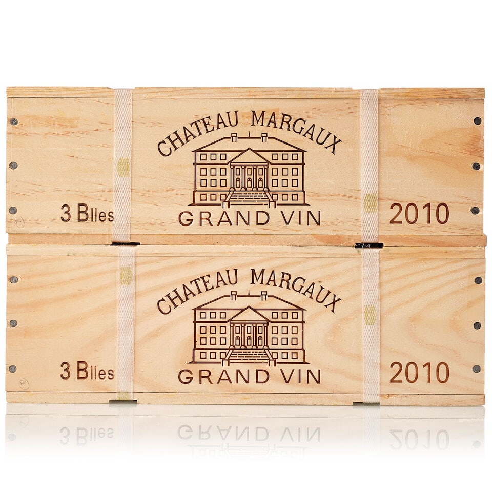 Château Margaux, 2010 (6x 750ml): Château Margaux, 2010 (6x 750ml) Region: Bordeaux Packaging: 2owc3, banded For further information on this lot please visit Bonhams.com For further information about this lot please visit the
