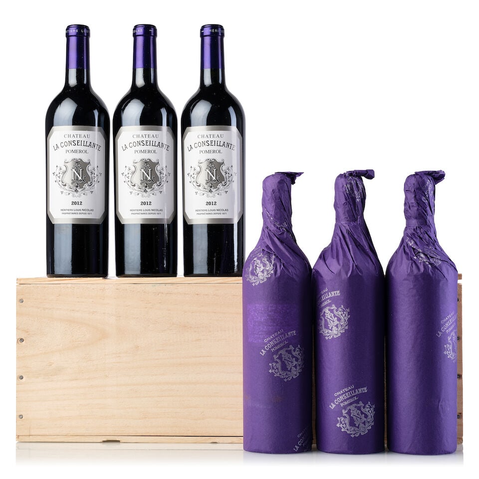 Château La Conseillante, 2012 (12x 750ml): Château La Conseillante, 2012 (12x 750ml) Region: Bordeaux Packaging: owc For further information on this lot please visit Bonhams.com For further information about this lot please