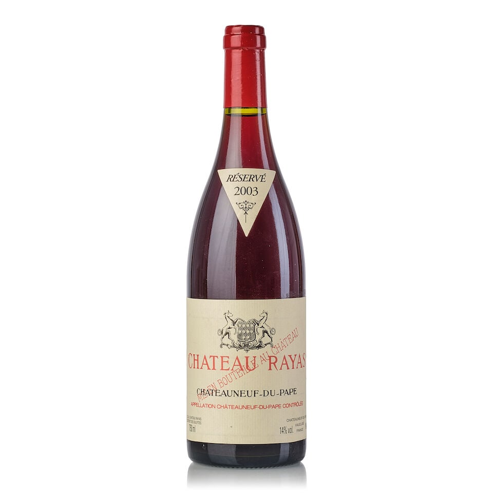 Château Rayas Châteauneuf-du-Pape, 2003 (1x 750ml): Château Rayas Châteauneuf-du-Pape, 2003 (1x 750ml) Region: Rhone Valley For further information on this lot please visit Bonhams.com For further information about this lot please
