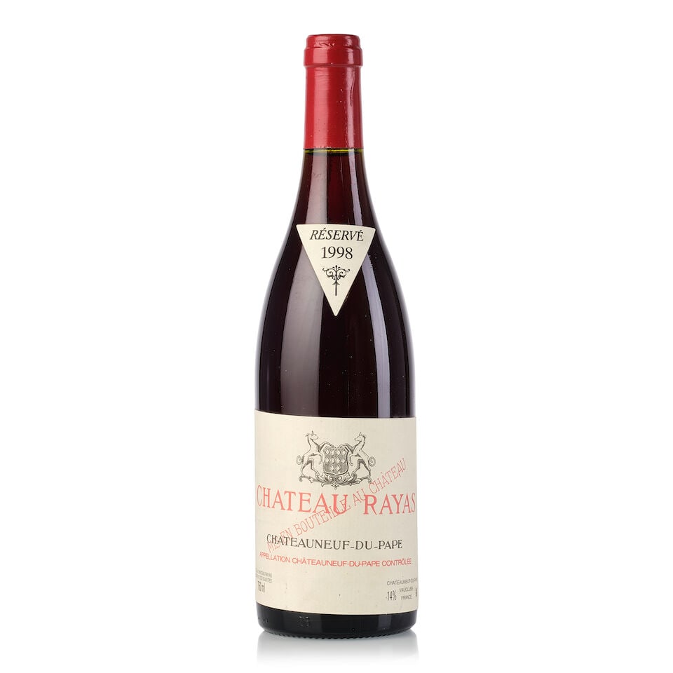 Château Rayas Châteauneuf-du-Pape, 1998 (1x 750ml): Château Rayas Châteauneuf-du-Pape, 1998 (1x 750ml) Region: Rhone Valley Fill Level: 0.5cm Label: slightly wrinkled, slightly bin-soiled For further information on this lot please visit Bonha