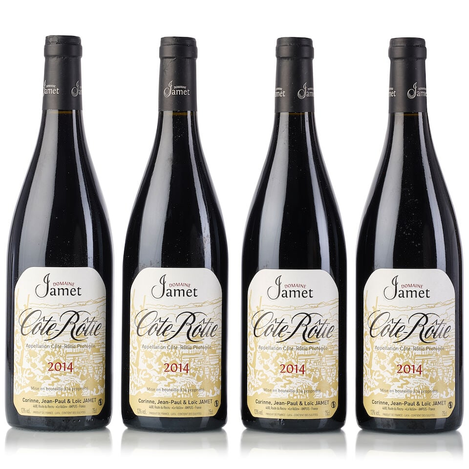 Domaine Jamet Côte Rôtie, 2014 (4x 750ml): Domaine Jamet Côte Rôtie, 2014 (4x 750ml) Region: Rhone Valley For further information on this lot please visit Bonhams.com For further information about this lot please