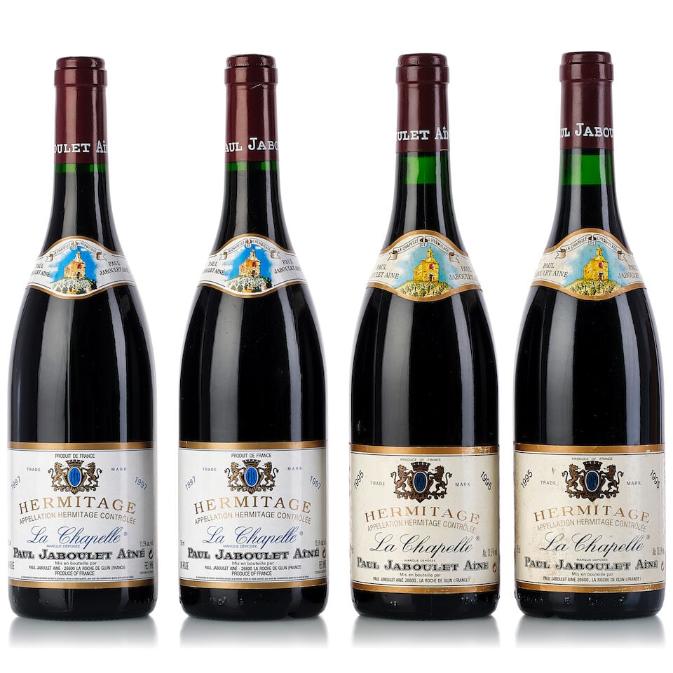 Paul Jaboulet Aîné Hermitage La Chapelle, 1995 (2x 750ml) Paul Jaboulet Aîné...: Paul Jaboulet Aîné Hermitage La Chapelle, 1995 (2x 750ml) Region: Rhone Valley Fill Level: 2x 1.5cm Label: 2x slightly scuffed neck tag and labels Paul Jaboulet Aîné Hermitage La C