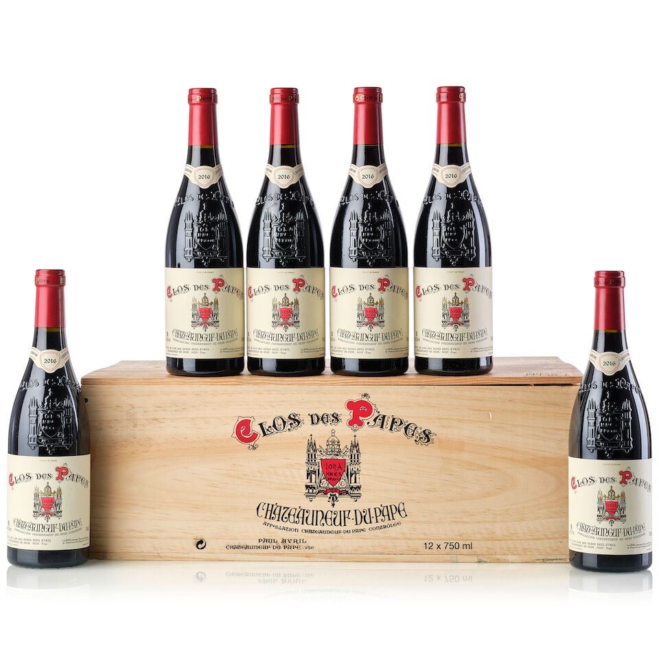 Clos des Pape Châteauneuf-du-Pape, 2016 (12x 750ml): Clos des Pape Châteauneuf-du-Pape, 2016 (12x 750ml) Region: Rhone Valley Packaging: owc For further information on this lot please visit Bonhams.com For further information about this lot please
