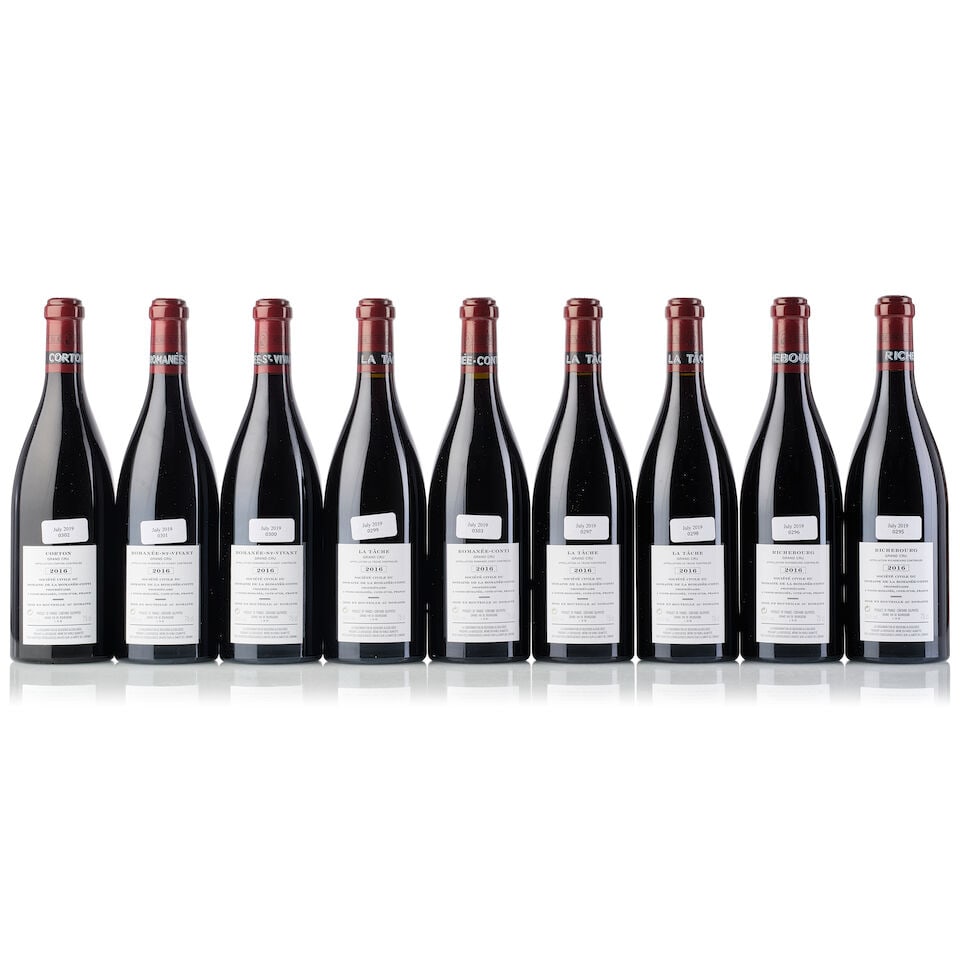 Domaine de la Romanée-Conti Assortment Case, 2016 (9x 750ml) Romanée Conti (1x 750ml) ... - 2