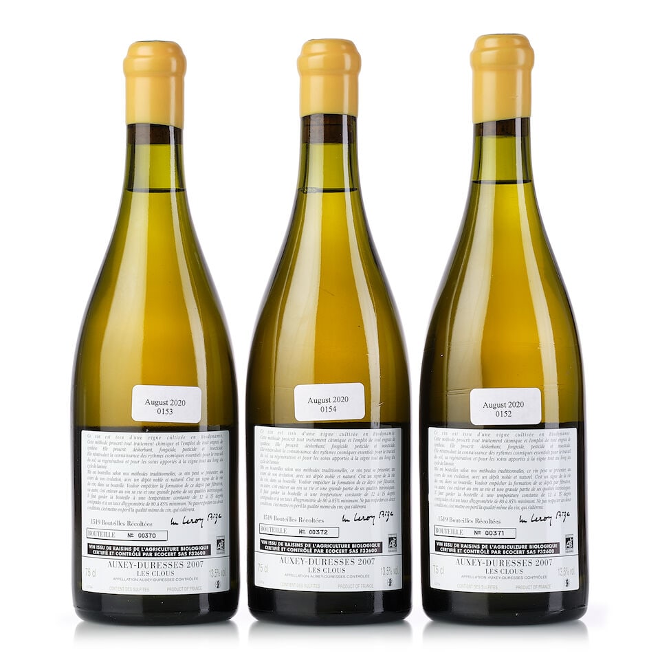 Domaine d'Auvenay Auxey Duresses Les Clous, 2007 (3x 750ml) - 2