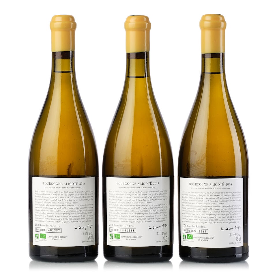 Domaine d'Auvenay Bourgogne Aligoté Sous Châtelet, 2014 (3x 750ml) - 2