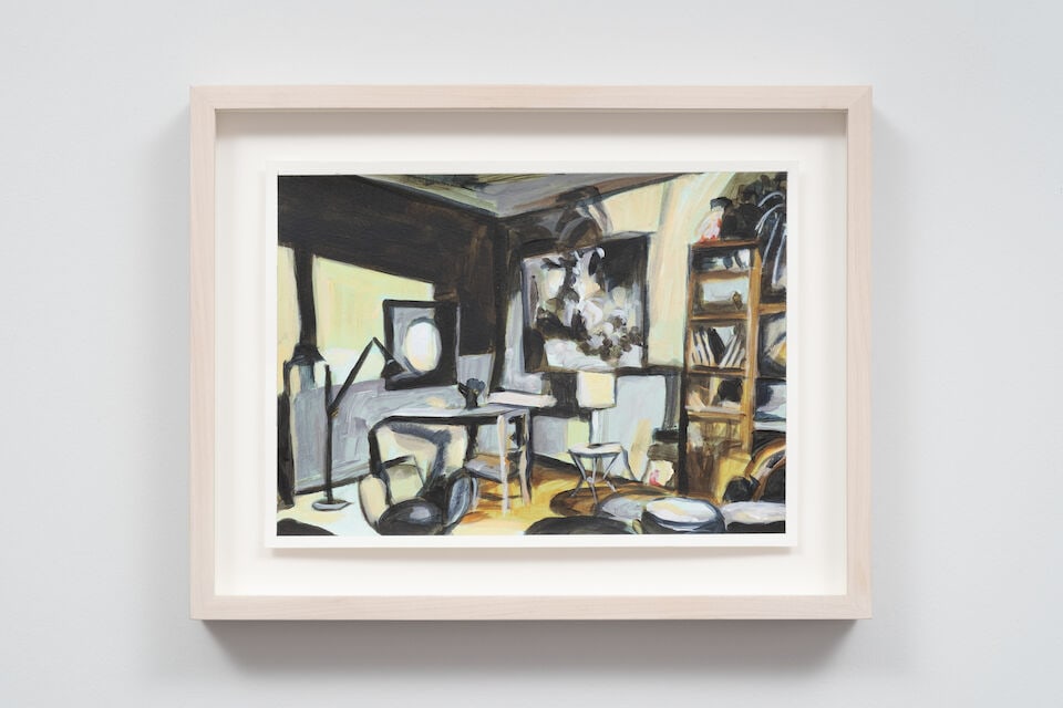 ANNA FREEMAN BENTLEY (B. 1982) Props for the stage (Executed in 2025 ): ANNA FREEMAN BENTLEY (B. 1982) Props for the stage signed, titled and dated on the reverse acrylic and pencil on paper 24 x 31.7cm (9 1/2 x 12 1/2in). Executed in 2025 Footnotes: Provenance Donated