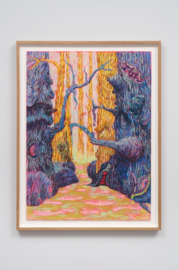 REBECCA BYRNE (B. 1968) Paracosm Kingdom (Executed in 2026 ): REBECCA BYRNE (B. 1968) Paracosm Kingdom signed and dated on the reverse acrylic, gesso and pastel on paper 85.8 x 65.7cm (33 3/4 x 25 7/8in). Executed in 2026 Footnotes: Provenance Donated by the