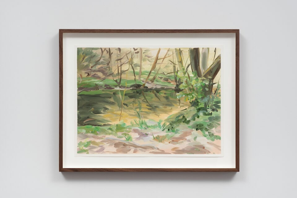 HANNAH BROWN (B. 1977) Snuff mills sketch 2 (Painted in 2025): HANNAH BROWN (B. 1977) Snuff mills sketch 2 signed, titled and dated on the reverse oil on paper framed: 38.6 x 48.6cm (15 1/4 x 19 1/8in). Painted in 2025 Footnotes: Provenance Donated by the