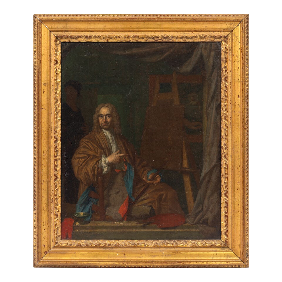 Attributed to Jan Josef Horemans the Elder (Antwerp 1682-1759) Self-portrait of the artist frame... - 3