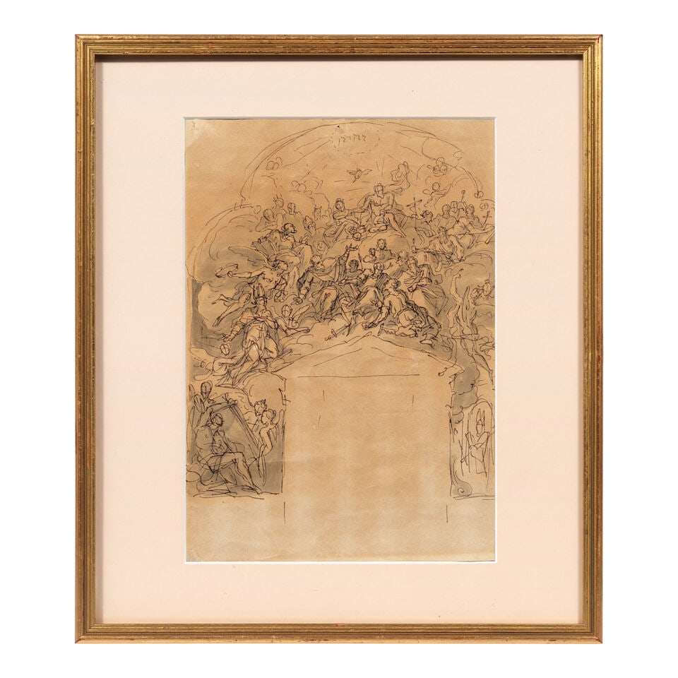 Sir James Thornhill (Dorset 1675-1734 Stalbridge) A preparatory sketch for the mural on the East... - 3