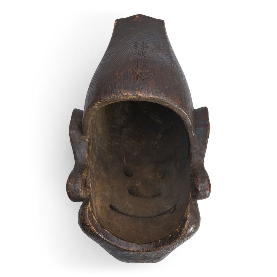 Kano Tessai (1845-1925), A Gigaku Mask Japan, Meiji (1868-1912) or Taisho (1912-1926) era, late ... - 4