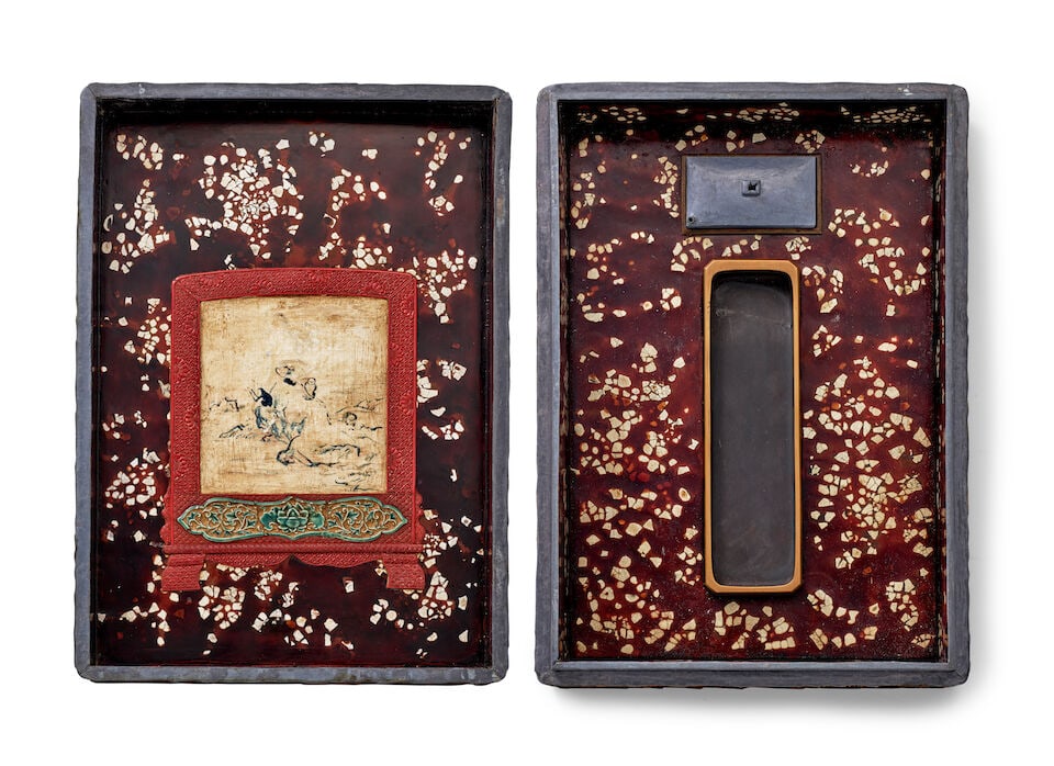 Style Of Ogawa Haritsu, An Inlaid-Wood and Lacquer Suzuribako (Writing Box) Japan, Edo period (1... - 2