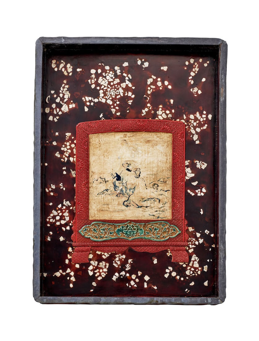Style Of Ogawa Haritsu, An Inlaid-Wood and Lacquer Suzuribako (Writing Box) Japan, Edo period (1... - 3