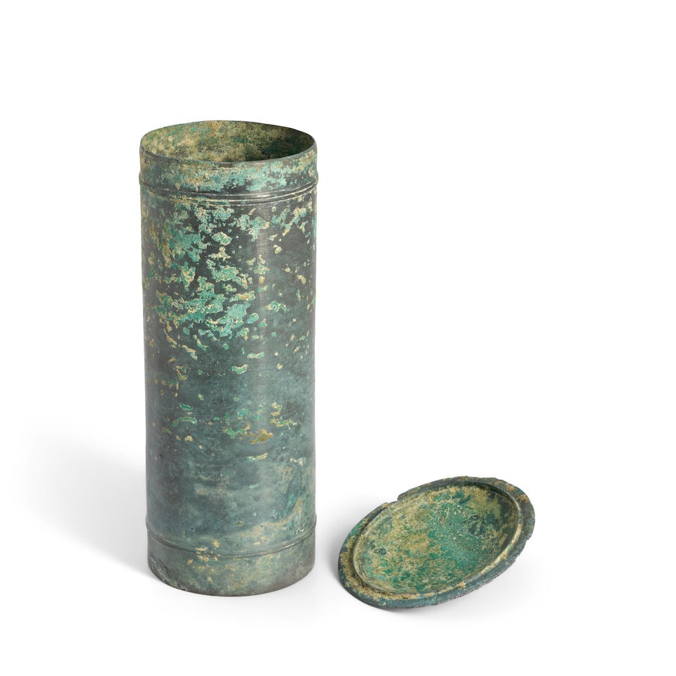 A Copper Sutra Box and Cover Japan, possibly Heian period (794-1185), 12th century, - 2
