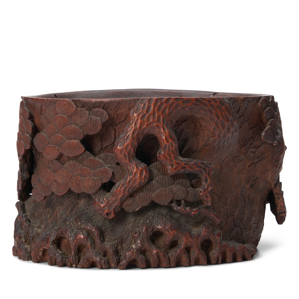 A Bamboo and Rootwood Openwork Carved Tray/Stand Japan, Meiji era (1868-1912), 19th/20th century, - 4