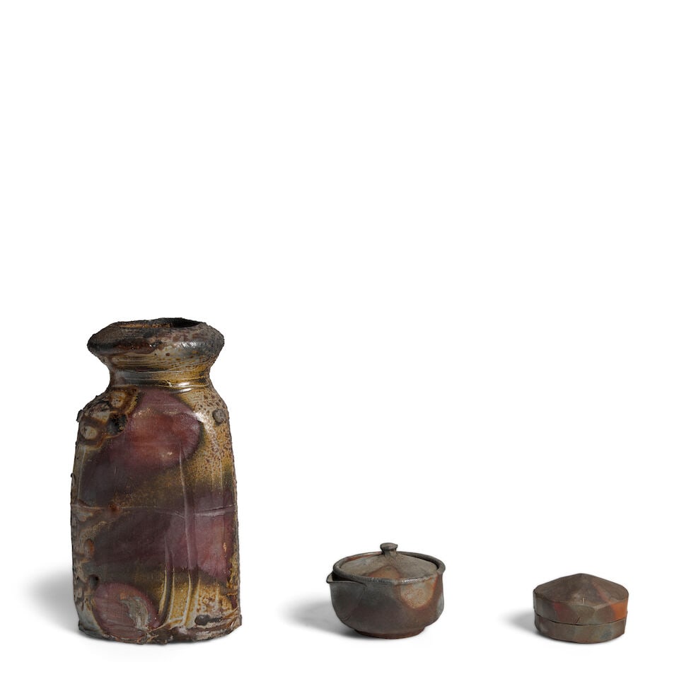 Seihō Kakumi (b.1926), Three Bizen Vessels Japan, Showa era (1926-1989), 20th century, (3) (1 of 4)
