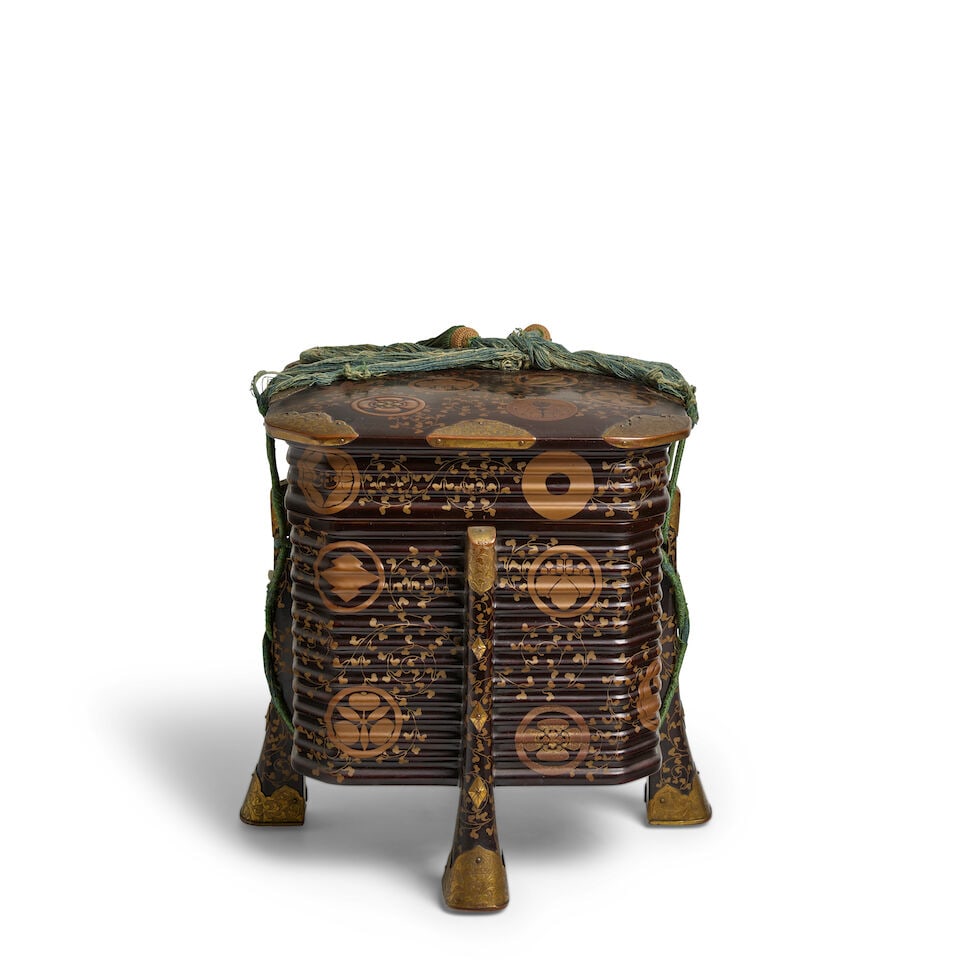 A Black Lacquer Storage Box Japan, Edo period (1615-1868), 19th century, (1 of 3)