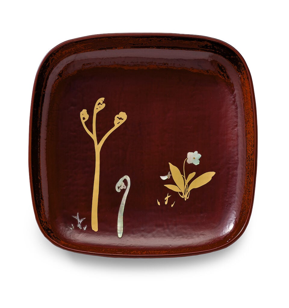 A Lacquer Rinpa-style Sweet Box Japan, Meiji (1868-1912) or Taisho (1912-1926) era, 19th/20th ce... (1 of 2)