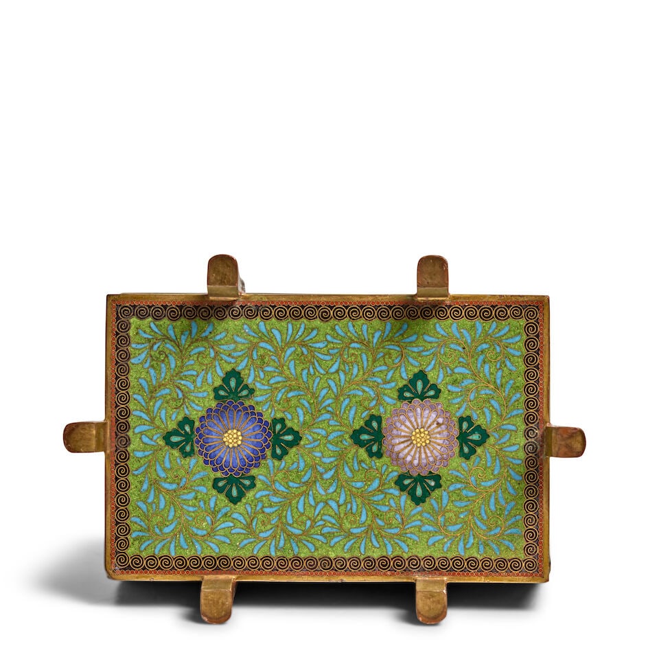 A Six-Legged Miniature Cloisonne-Enamel Chest Japan, Meiji era (1868-1912), circa 1900, - 2