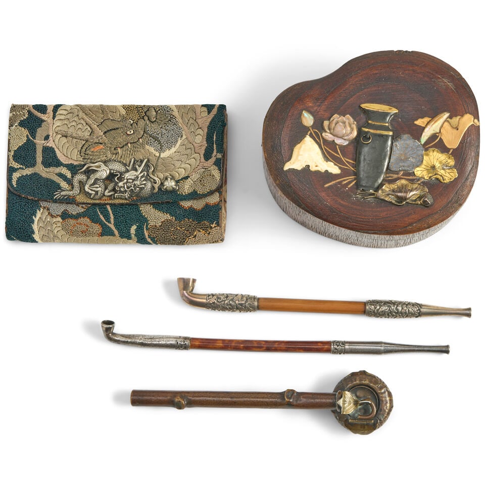 Five Smoking Accessories Japan, Meiji (1868-1912) or Taisho (1912-1926) era, late 19th/early 20t... (1 of 1)