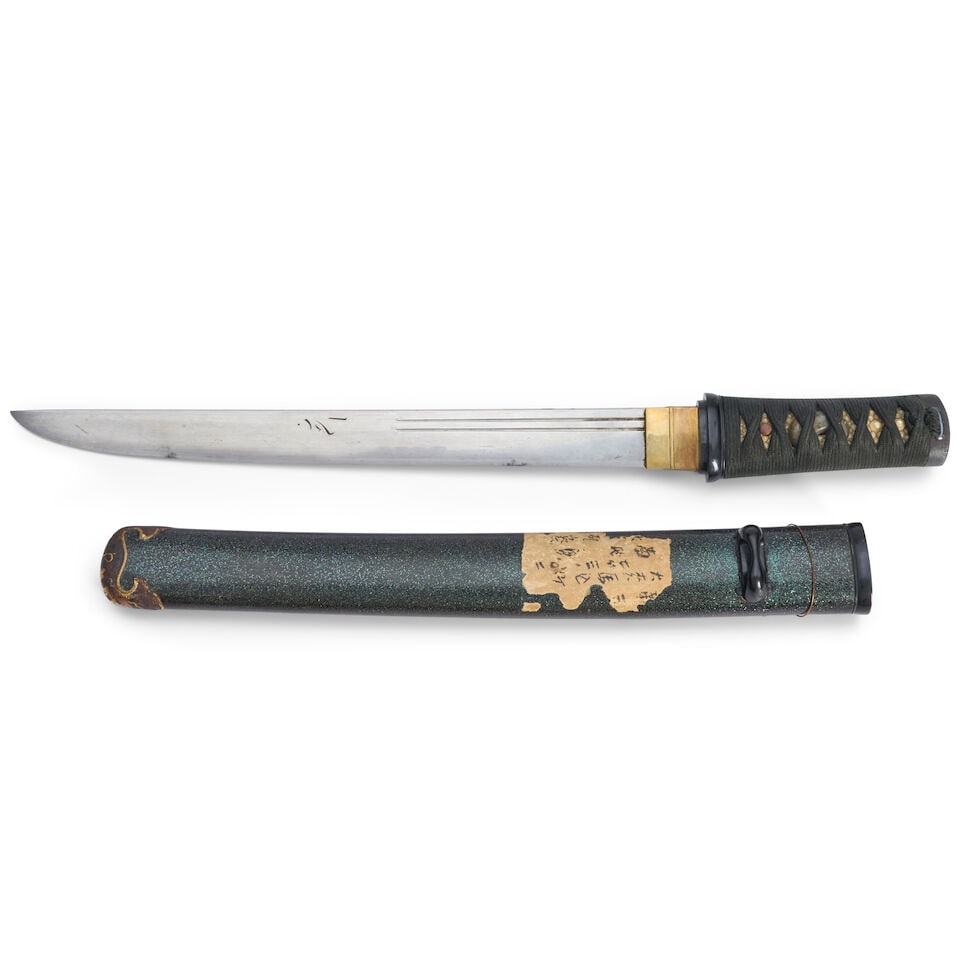A Tanto Blade with Lacquer Koshira-e (Mounting) Japan, Edo period (1615-1868), 19th century, (1 of 3)