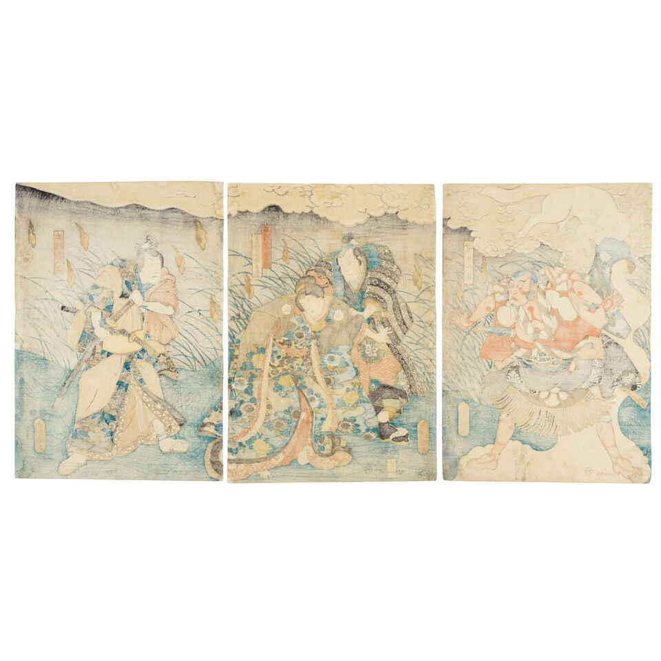 Utagawa Toyokuni (1769-1825), Utagawa Kunisada (Toyokuni III, 1786-1864), And Utagawa Yoshiiku (... - 3