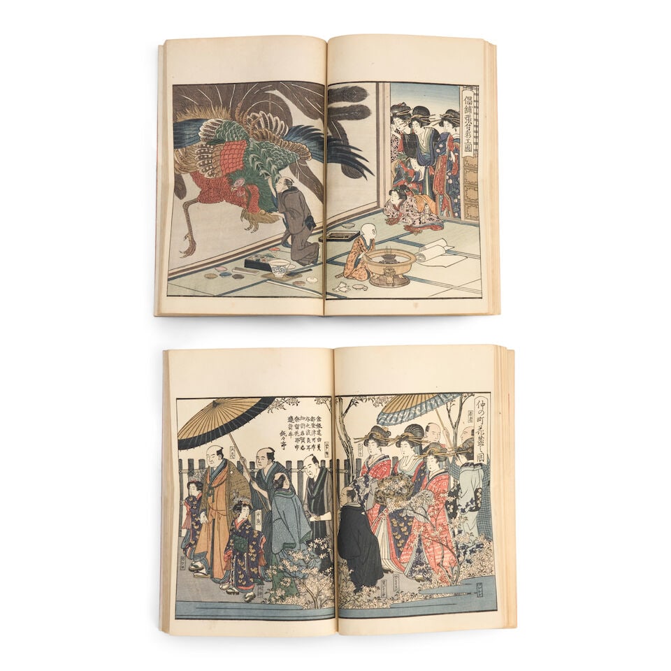Jippensha Ikku, Kitagawa Utamaro (1753-1806), Seiro Ehon Nenju Gyoji Japan, Meiji era (1868-1912... - 2