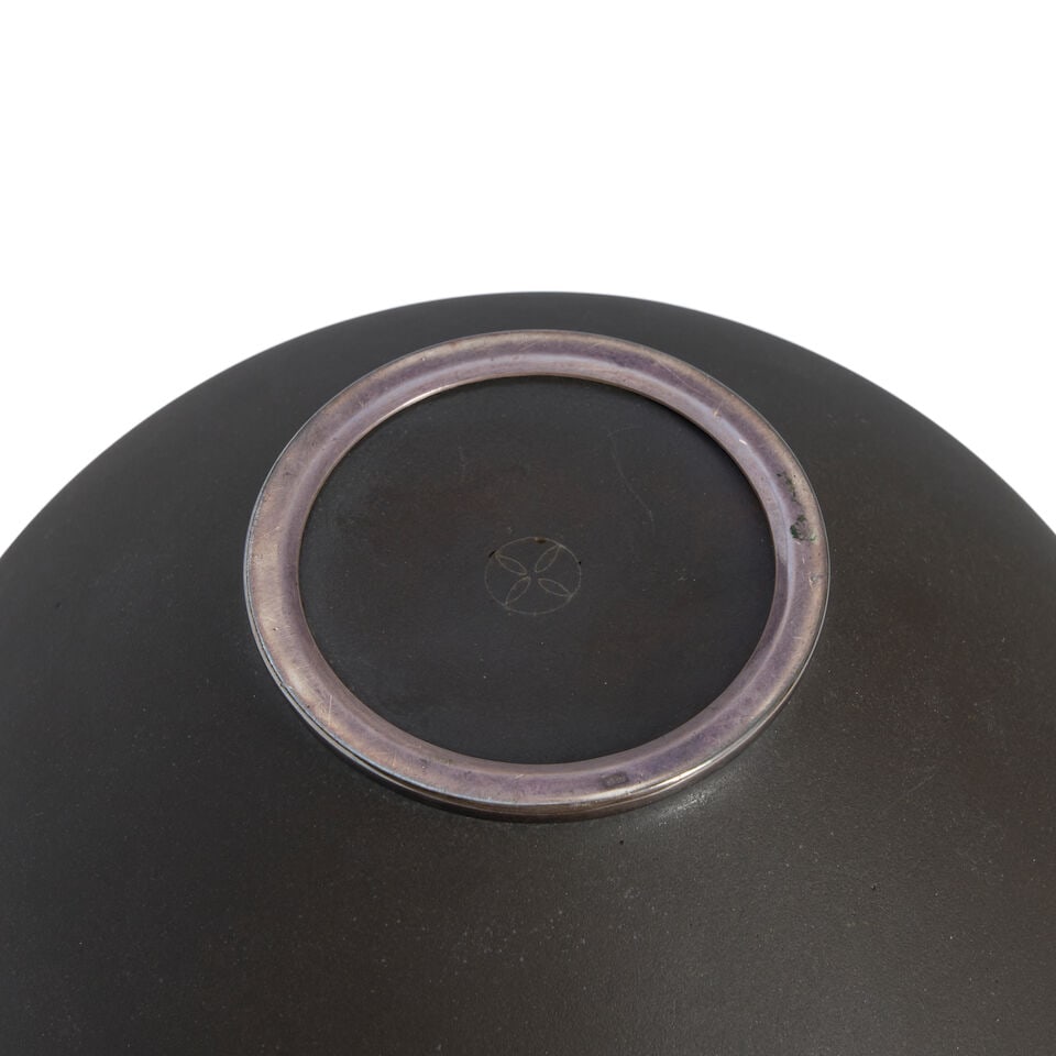 A Matte Iron Brown Cloisonné Vase Japan, Meiji era (1868-1912), - 2