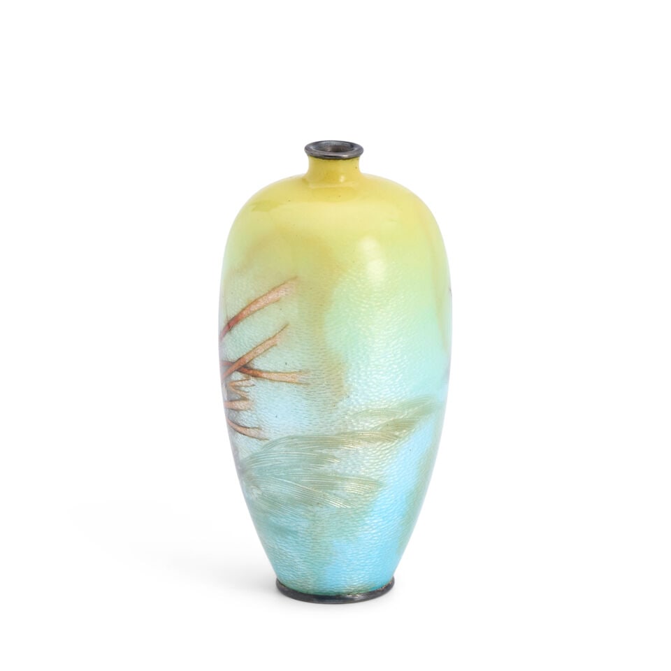 Kumeno Teitaro (1865-1939), A Small Ginbari Cloisonné Vase Japan, Taisho (1912-1926) or Sho... - 2