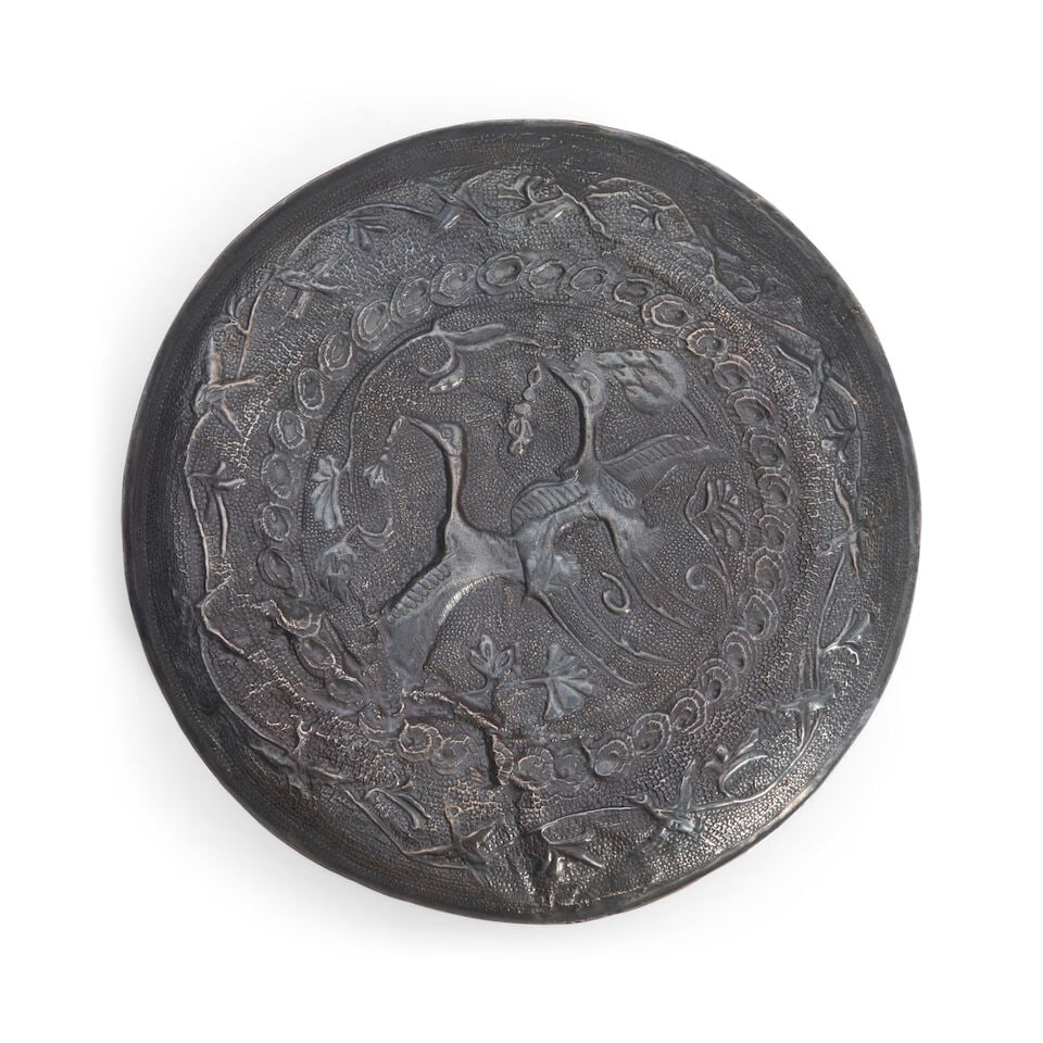 A Silvered Copper Repousse Footed Box China, Tang dynasty style, 20th century, - 2