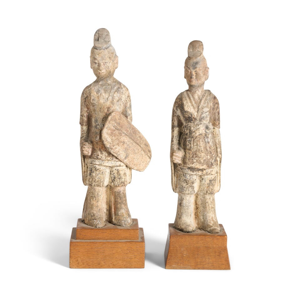 Two Pottery Figures China, Northern Wei dynasty style, 20th century, (2) (1 of 2)
