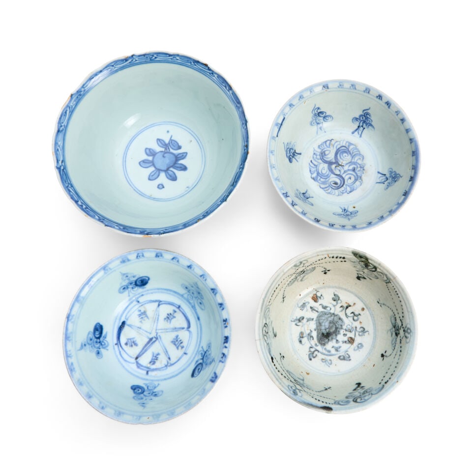 Four Blue and White Bowls China, Ming dynasty, (4) - 2