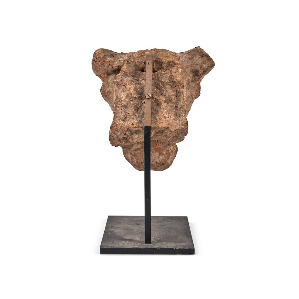 A Stucco Fragment of a Bull Head Southern India, 20th century, - 2
