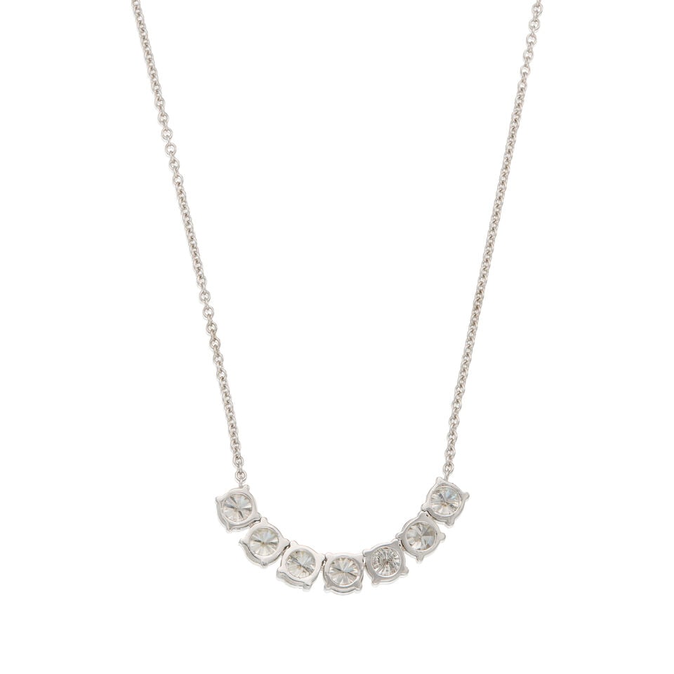 14K WHITE GOLD AND DIAMOND NECKLACE - 2
