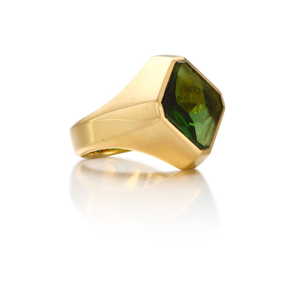 18K GOLD AND TOURMALINE RING - 2