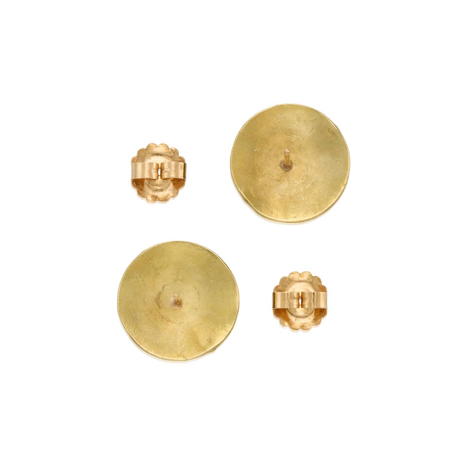 PAIR OF 18K YELLOW GOLD EARRINGS - 2